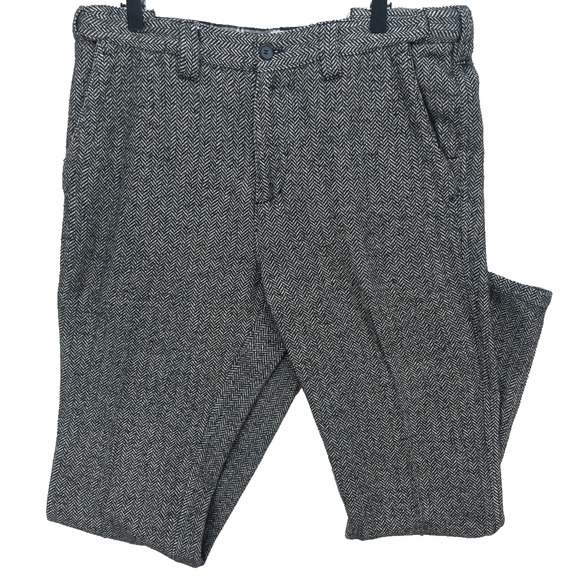 Territory Ahead Herringbone Dress Pants Men’s 36x33 Wool Blend Comfort Waist - Picture 1 of 12